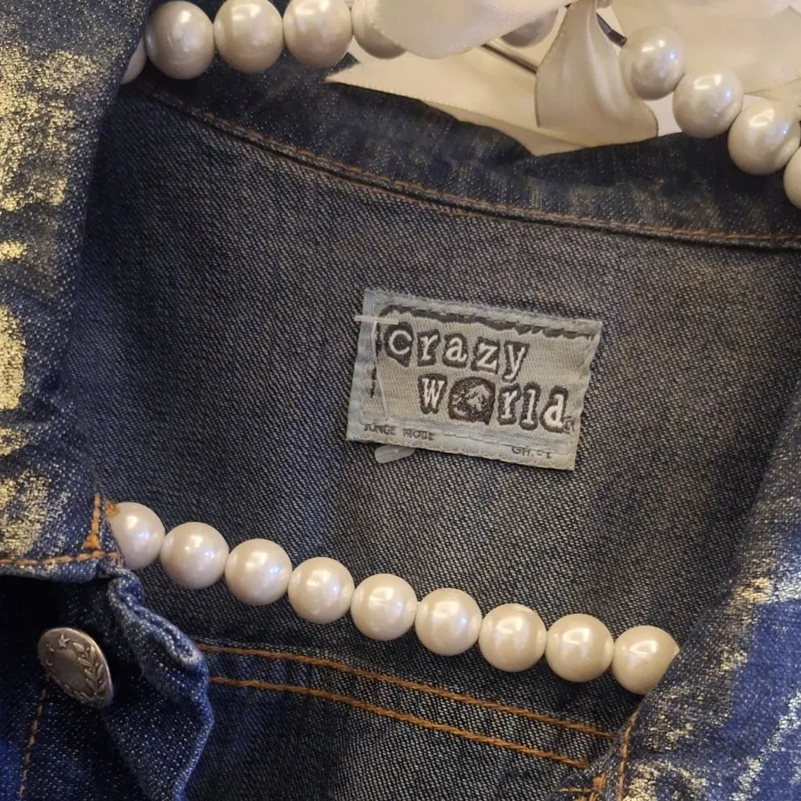 کت جین با دیزاین طلایی