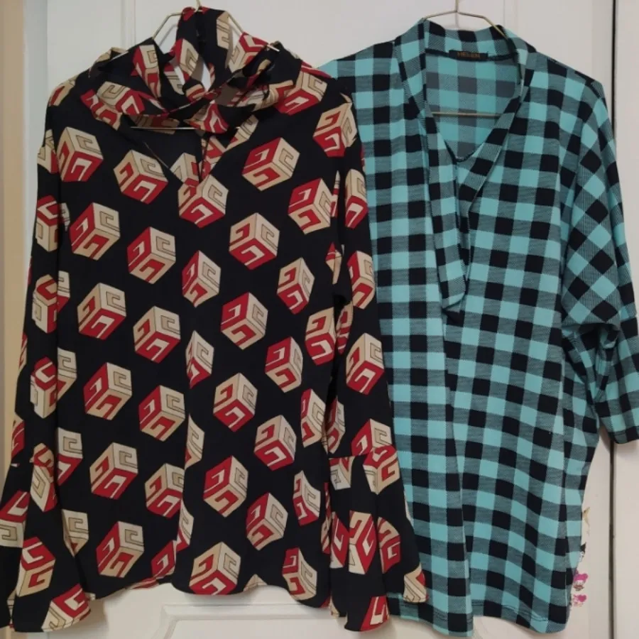 شومیز  زنانه چهارخونه سبز