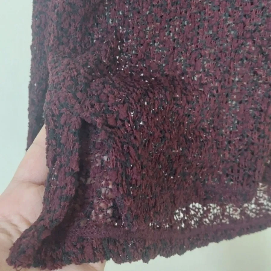 بلوز .شومیز بافت زرشکی