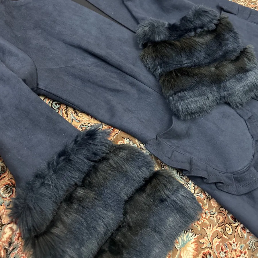 پالتو ترکیبی خز و جیر