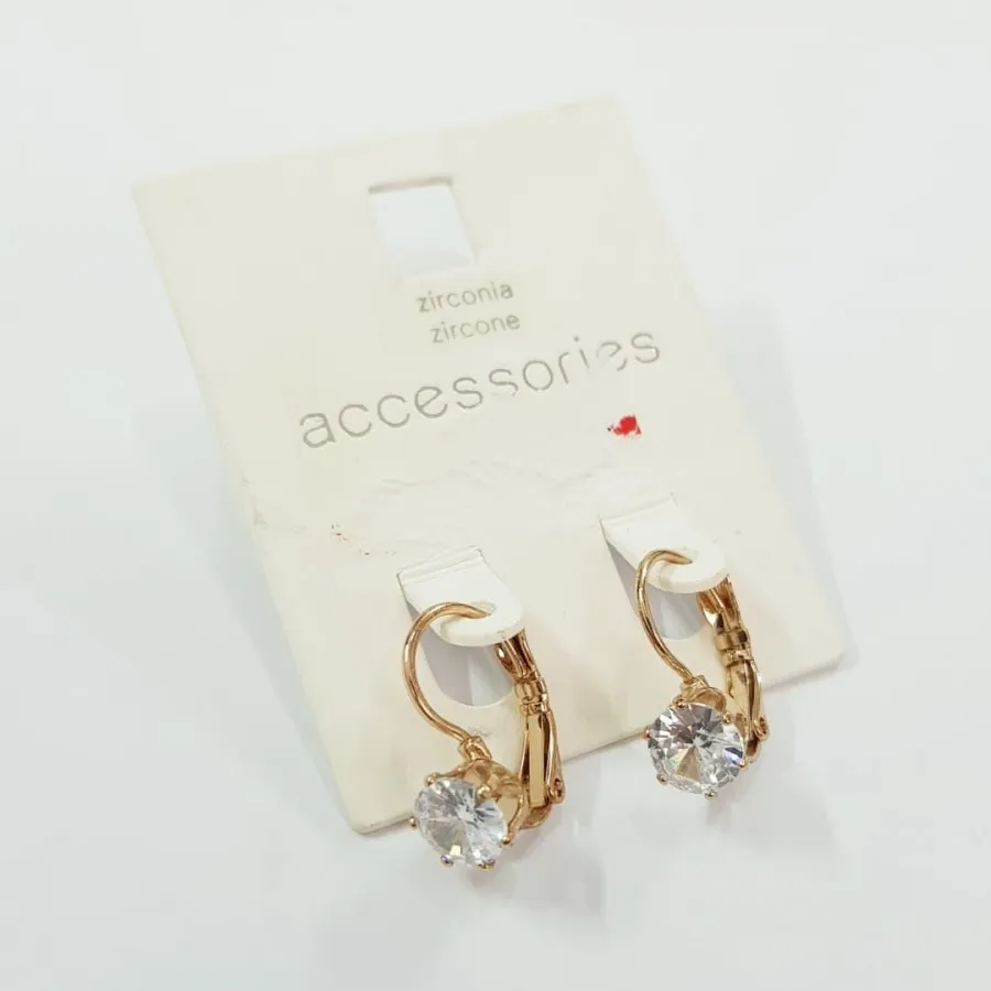 گوشواره طلایی سنگ زیرکنیا