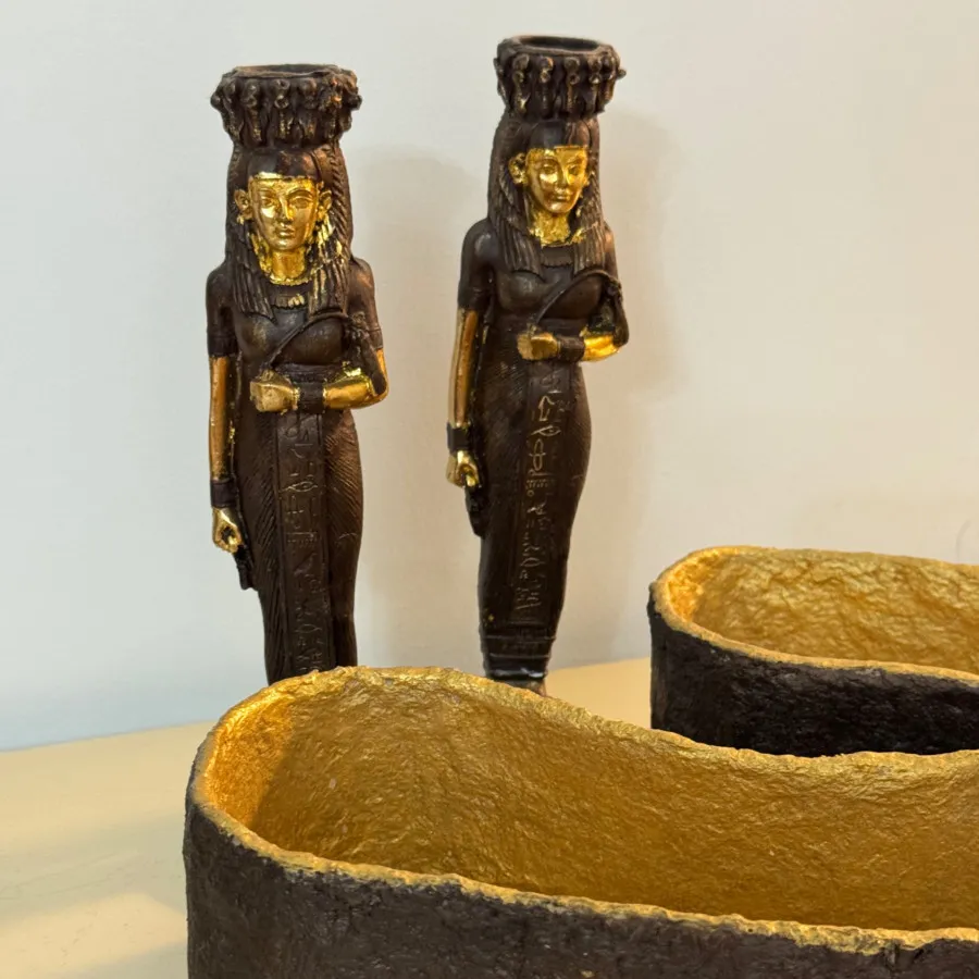 ست جاشمعی و ظروف زن مصری