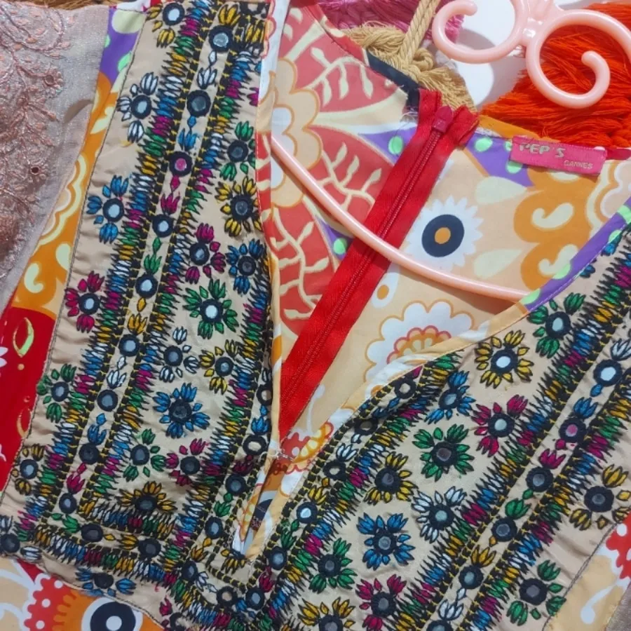 پیراهن هندی کارشده