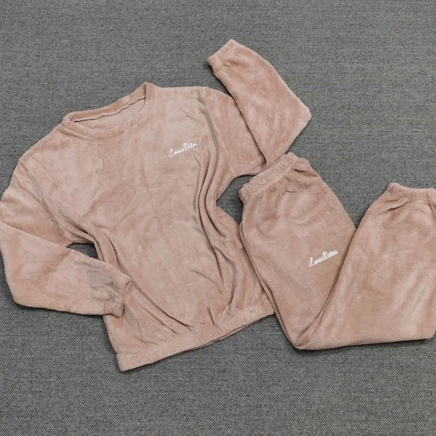 ست بلوز شلوار تدی گلبهی