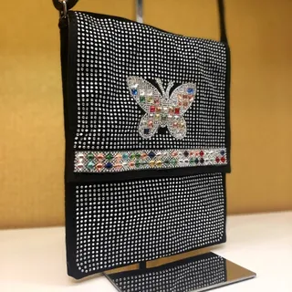 کیف نگینی طرح پروانه