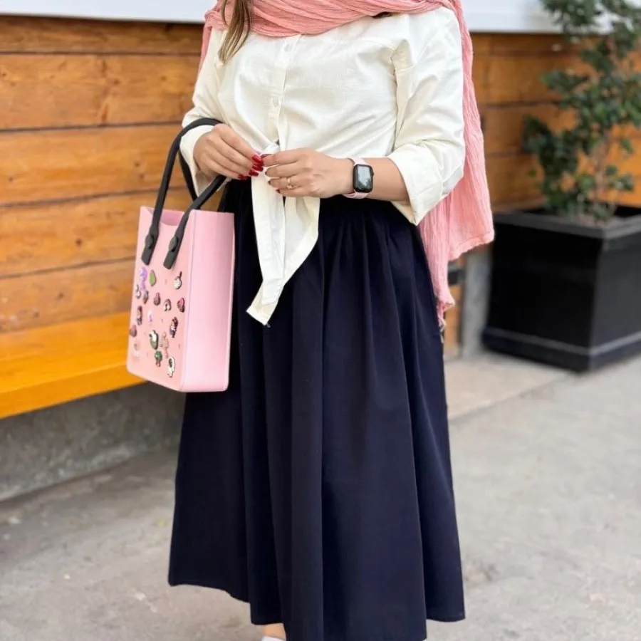 ست شومیز گره ای و دامن