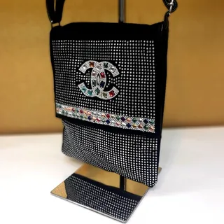 کیف دوشی نگینی chanel