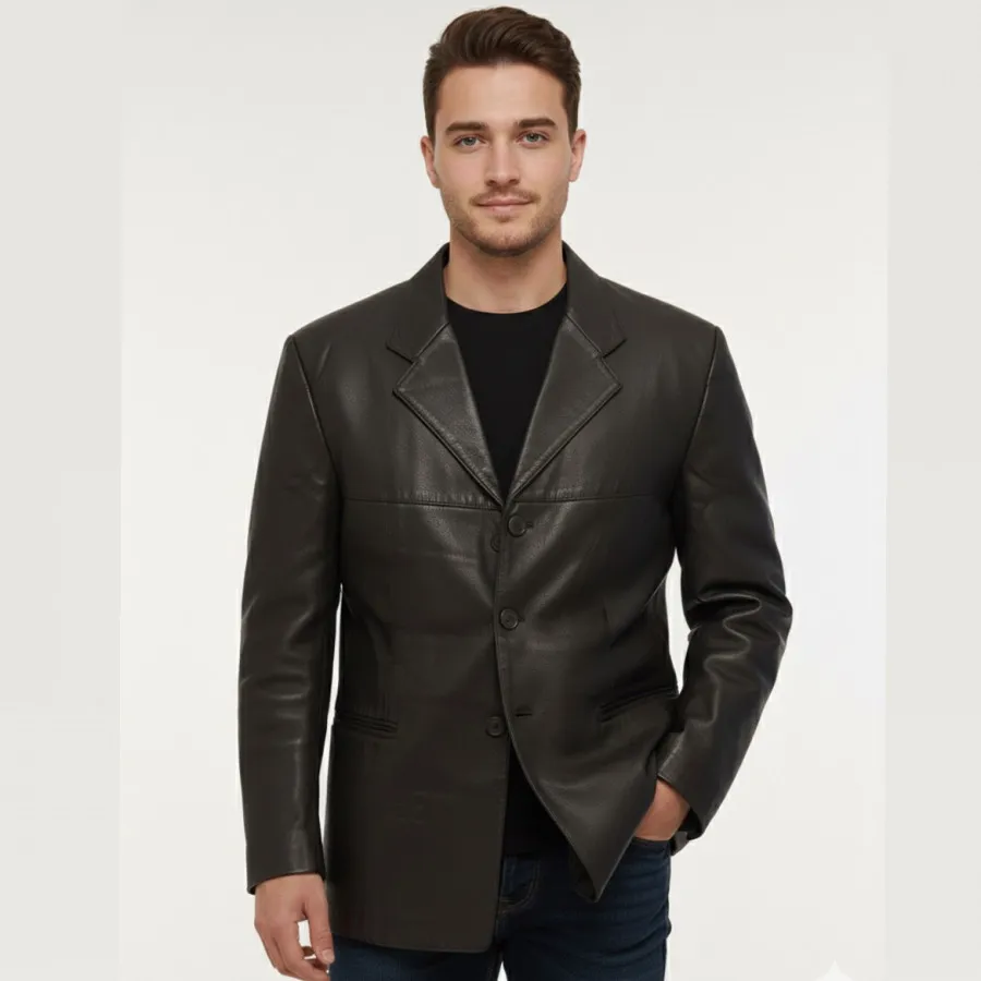 کت چرم مردانه