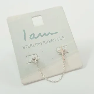 گوشواره نقره 925 زنجیردار