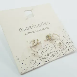 گوشواره نقره 925 نگیندار