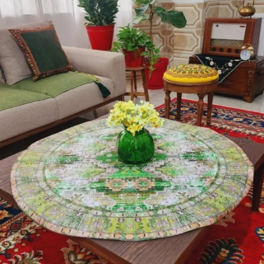 رومیزی مخمل با استردوزی