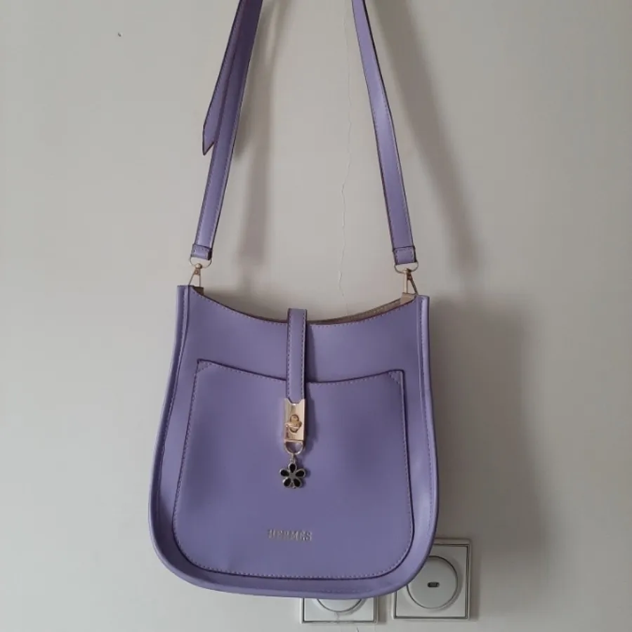 کیف بنفش دوشی چرم مصنوعی