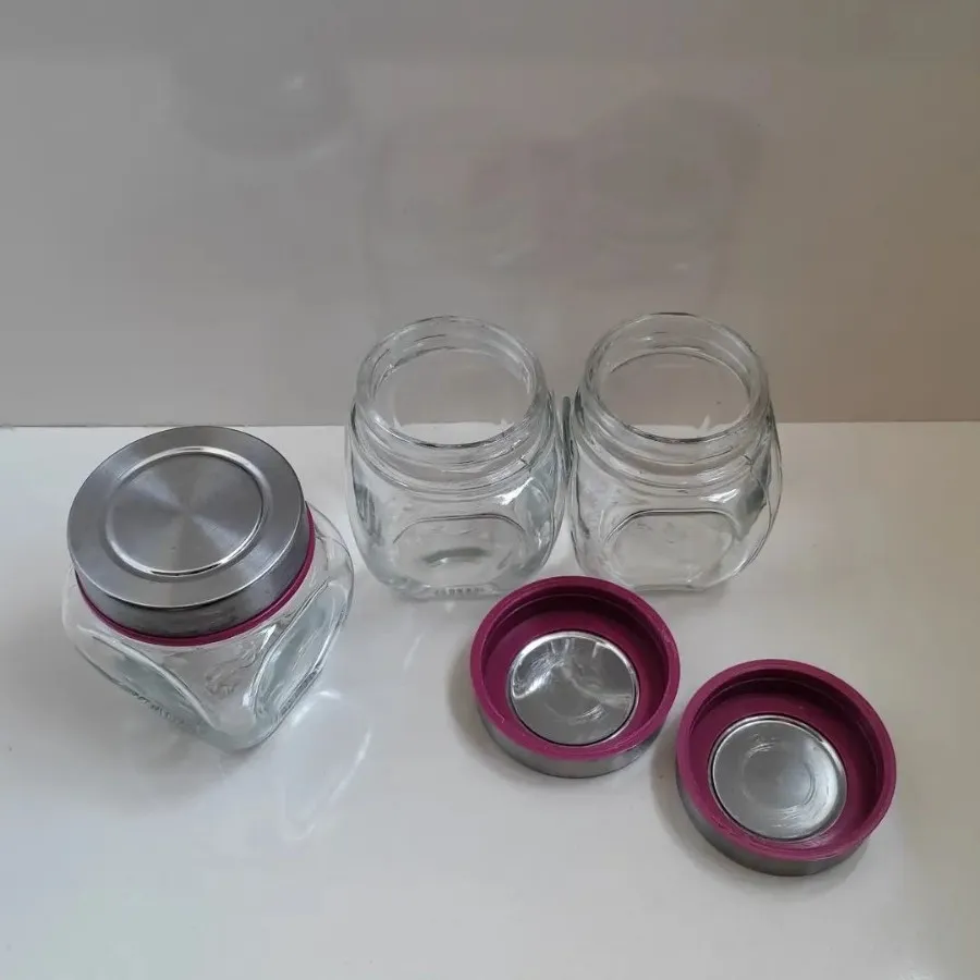 بانکه شیشه ای درب استیل