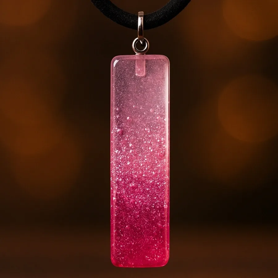 گردنبند رزینی صورتی اکلیل