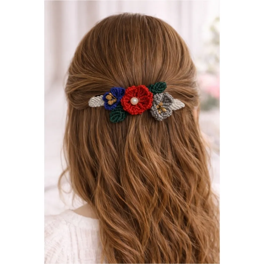 کلیپس مو گل مکرومه