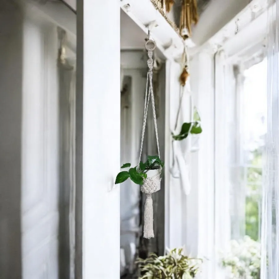 آویز گلدان مکرومه