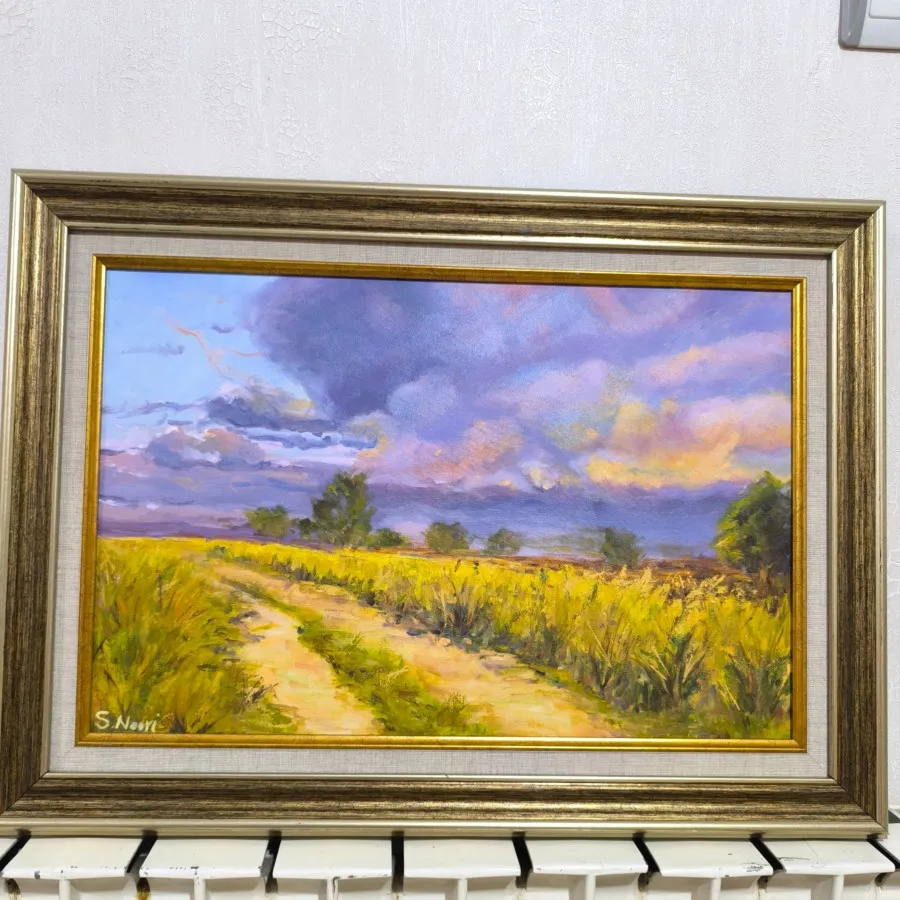 تابلو نقاشی رنگ روغن غروب