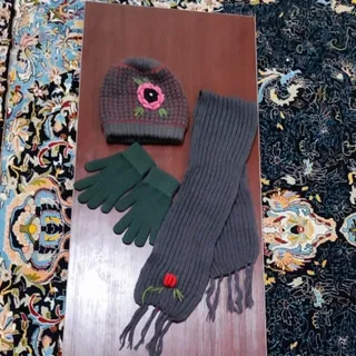 ست شال و کلاه دستکش