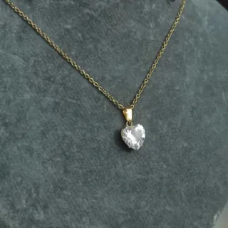 گردنبند تک نگین کپی جواهر