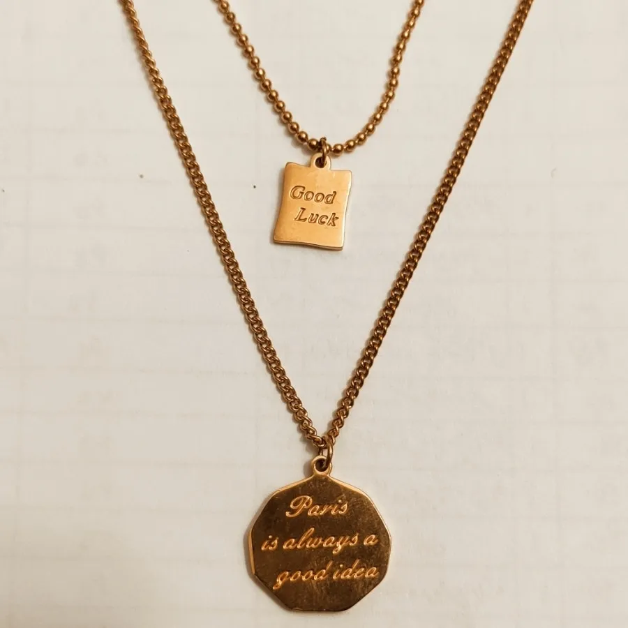 گردنبند دولاین رنگ مسی