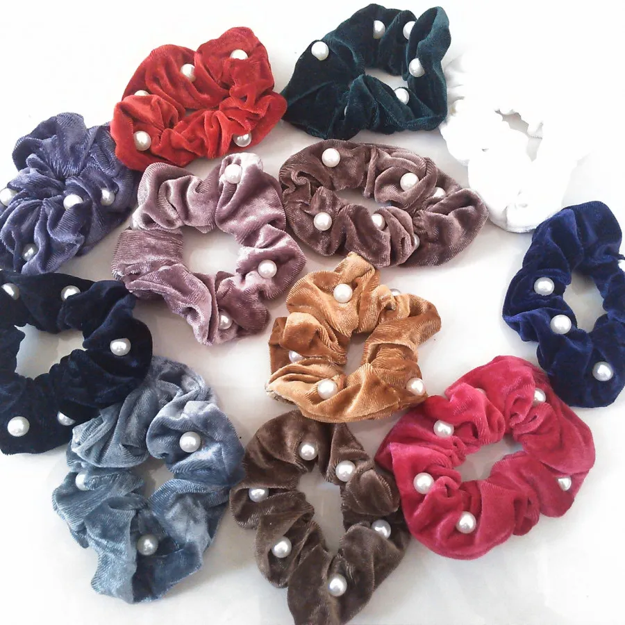 کش مو مخملی مرواریدی