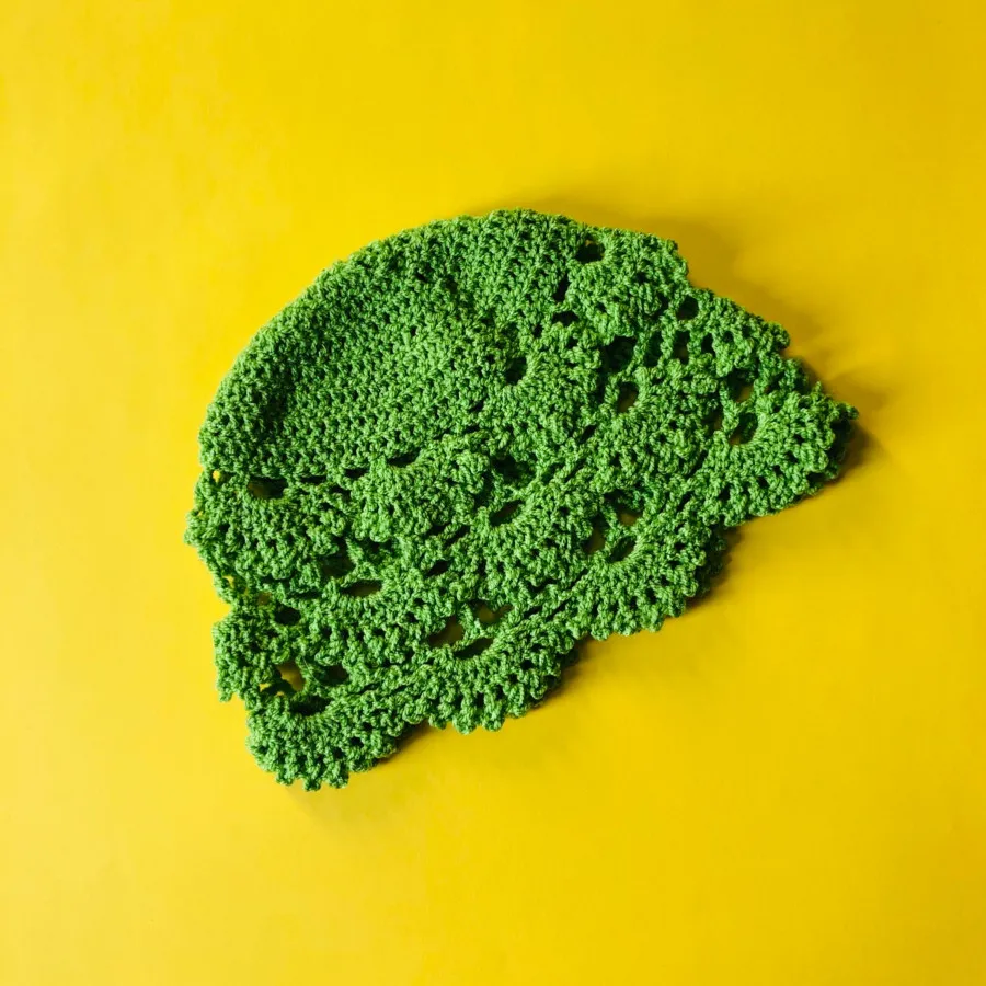 کلاه دستبافت سبز
