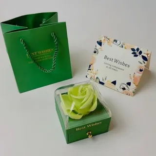 جعبه نیم ستی زرد کشویی رز