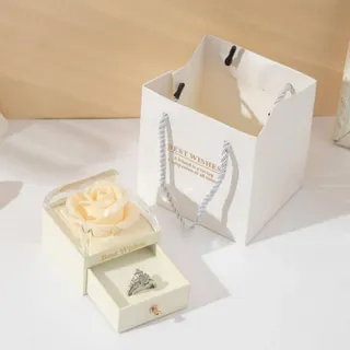 جعبه نیم ستی سفید کشویی