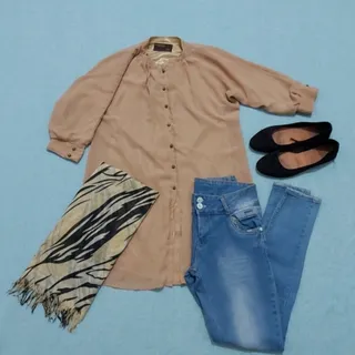 مانتو حریر لمه دار