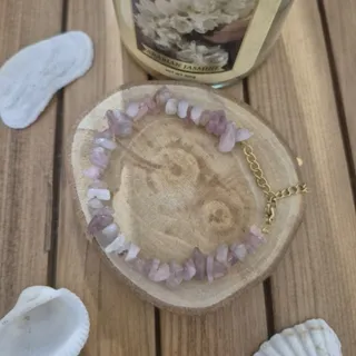 دستبند رز کوارتز طبیعی