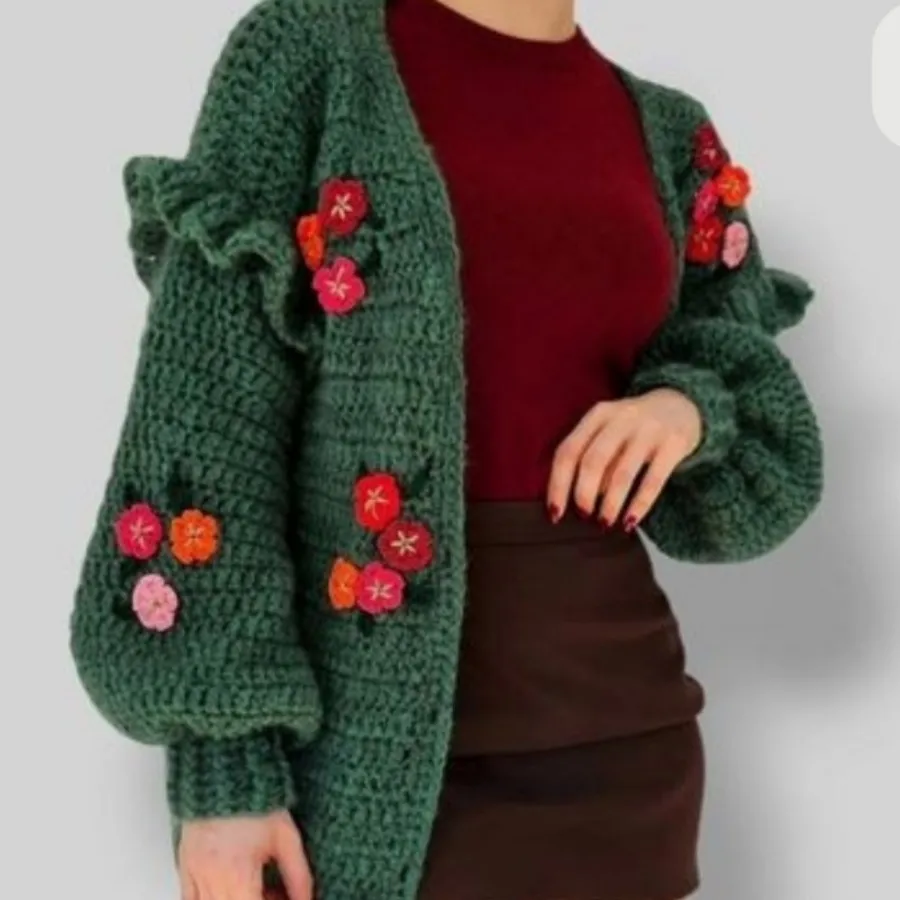 مانتو بافت زنانه گلدار