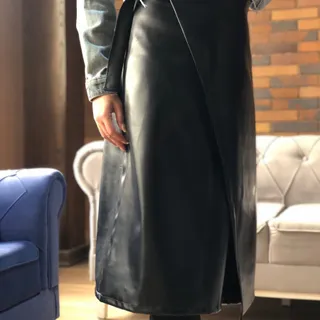 دامن چرم مصنوعی مدل لنگی