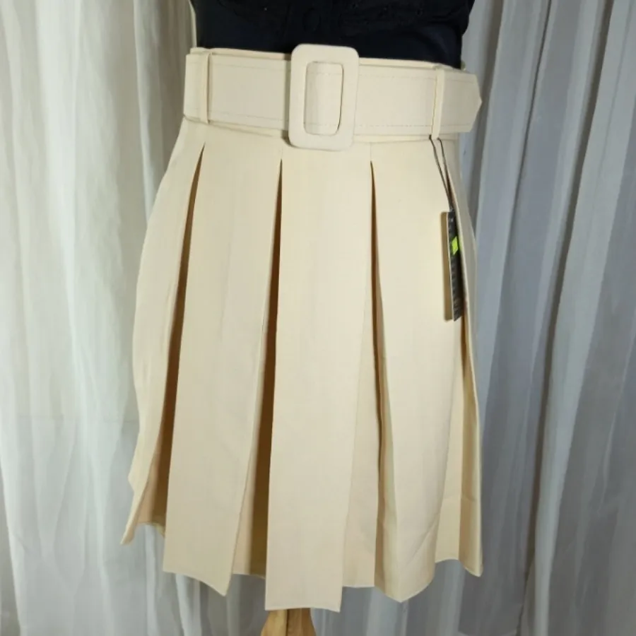 دامن پلیسه نخودی قد50