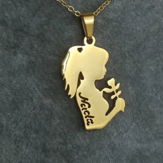 گردنبنددخترگل فروش استیل