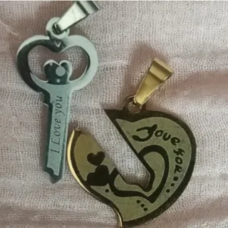 گردنبندI love you کپی طلا