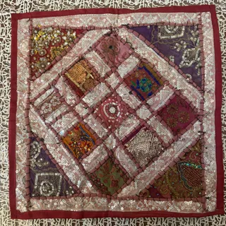 کوسن سنتی صورتی پولکی