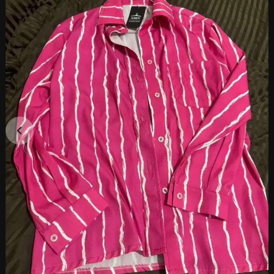 شومیز راه راه صورتی