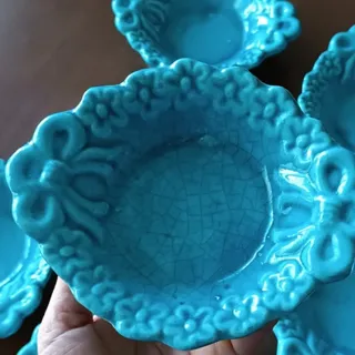 ست هفت سین سفالی فیرزه ای