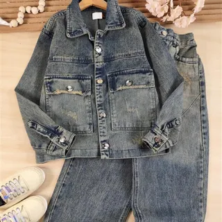 کت شلوار جین اسپرت