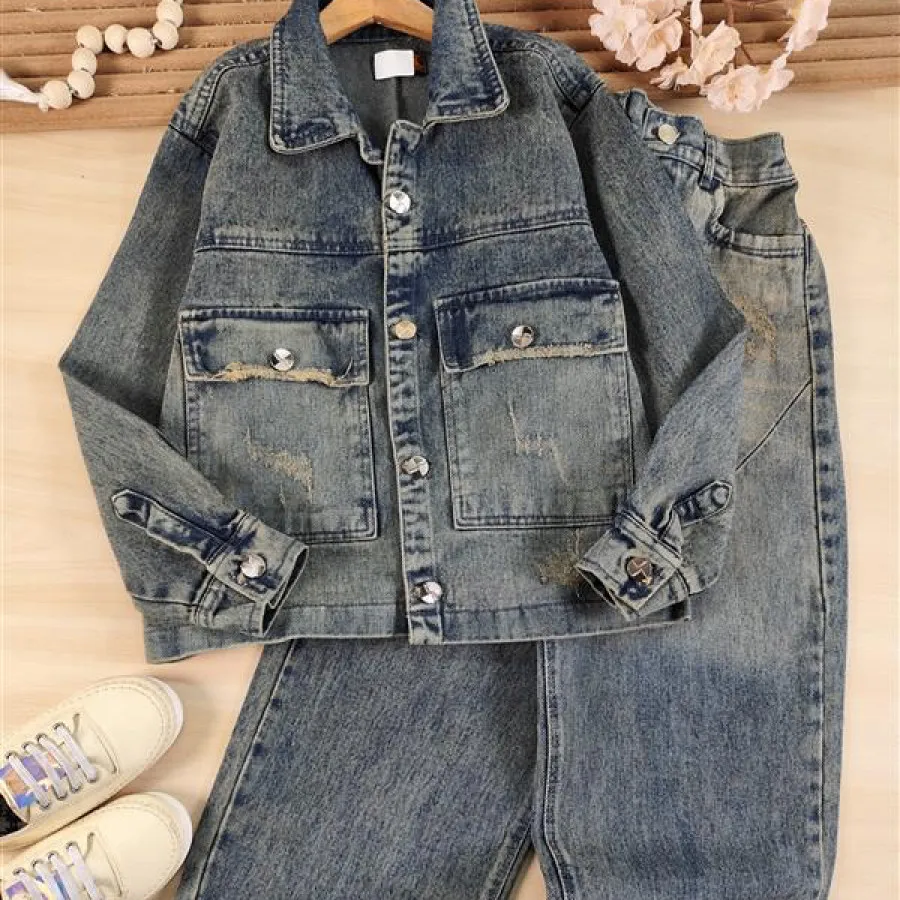 کت شلوار جین اسپرت