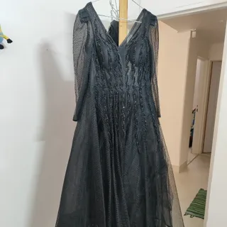 پیراهن مجلسی گن دوزش شده