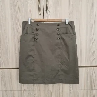 دامن کتان یشمی برند H&M