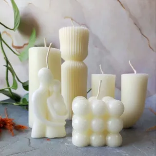 ست شمع سفید