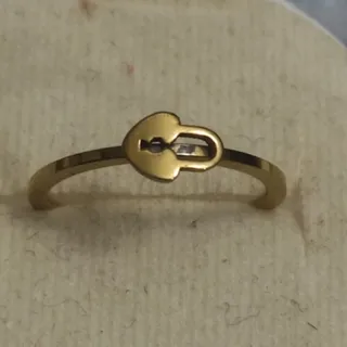 انگشتر «قفل»استیل رنگ ثاب