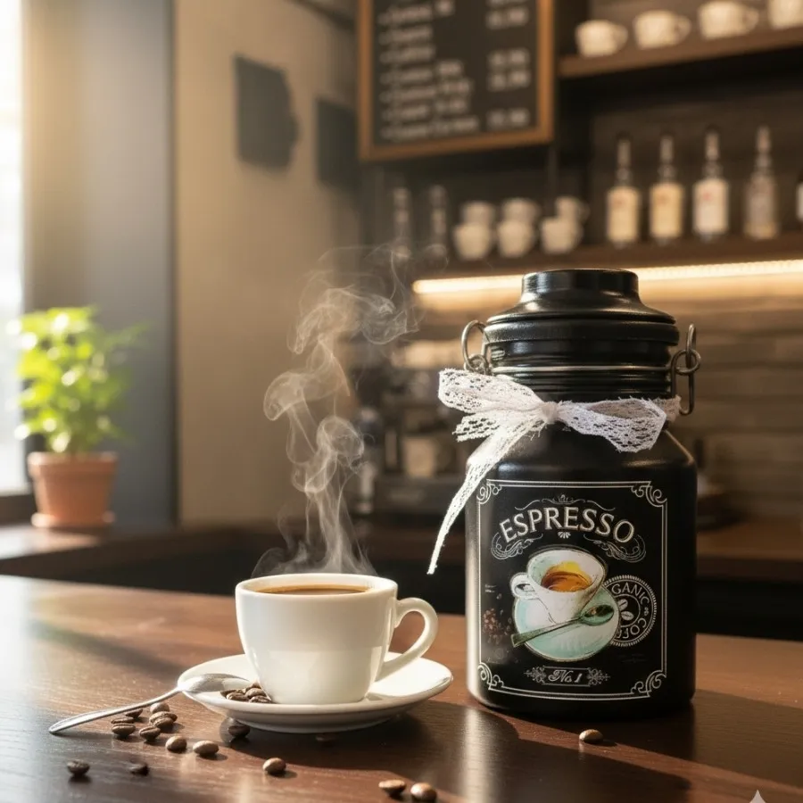 بانکه فلزی قهوه نیم کیلو