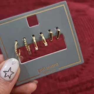 گوشواره پکی روکش آب طلا