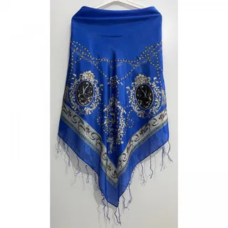 روسری آبی کاربنی