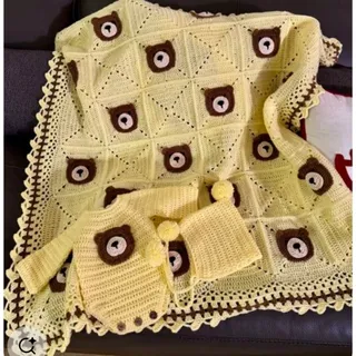 ست پتو لباس کلاه نوزادی