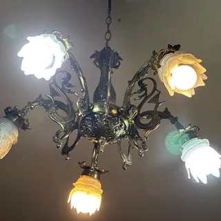 2 دست لوستر برنز