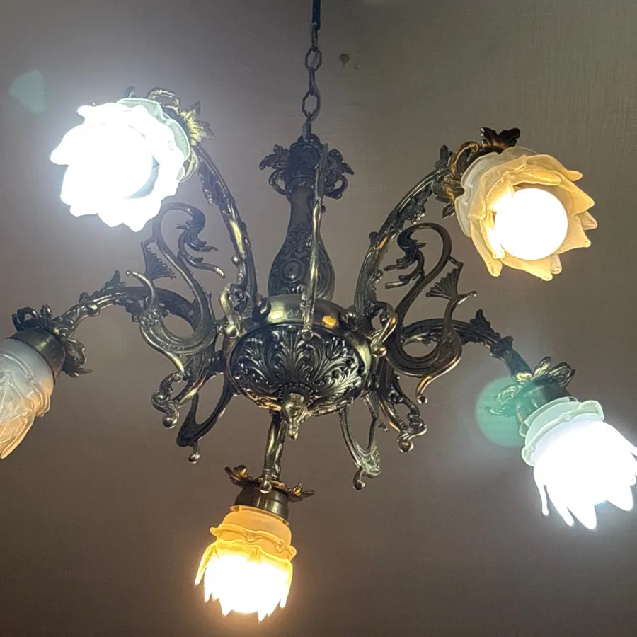 2 دست لوستر برنز